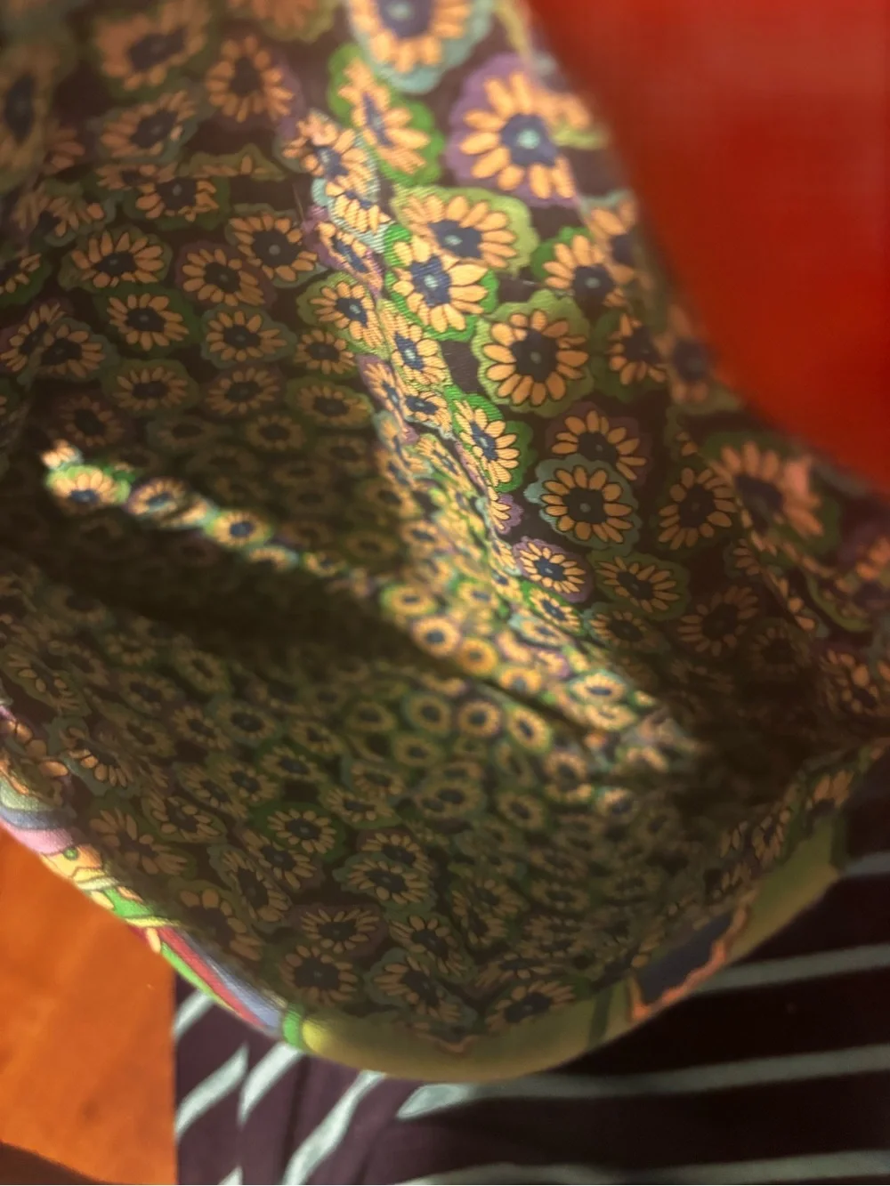 Vera Bradley Paisley Quilted Backpack in Green Multi